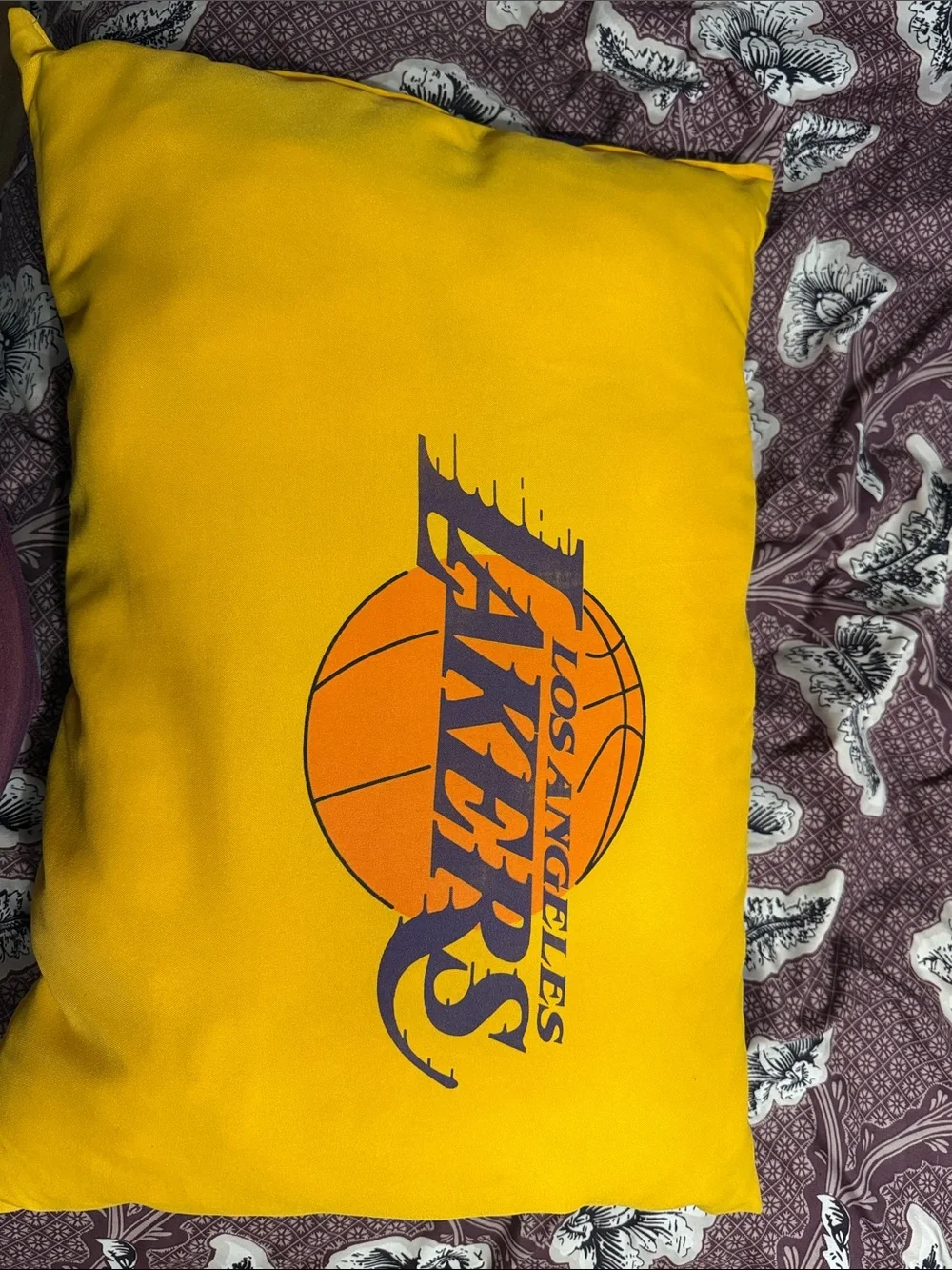 Los Angeles Lakers Yellow Logo Pillow